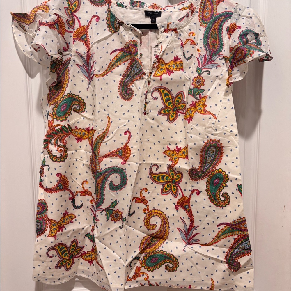 Talbots Multicolor Paisley Blouse